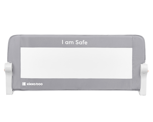 Kikka Boo I Am Safe Πτυσσόμενο Προστατευτικό Κάγκελο Κρεβατιού από Ύφασμα σε Γκρι Χρώμα 102cm 31003050008