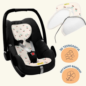 Aeromoov Αντι-ιδρωτικό κάλυμμα Air Layer 0-13kg για κάθισμα αυτοκινήτου - Group 0 Cherries AL-0-CHS