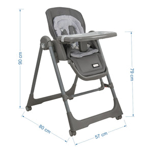 Bebe Stars Καρεκλάκι Φαγητού-Κούνια Nuovo 2 in 1 Grey 867-186