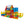 Πολύχρωμο σετ magnetic building blocks για παιδιά, σε λευκό φόντο