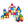 Πολύχρωμα magnetic building blocks για παιδιά, σε λευκό φόντο